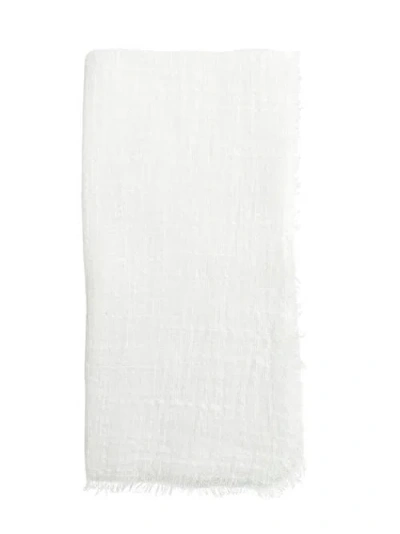Anaya Cotton Gauze Fringe Napkins- Set Of 4 In White