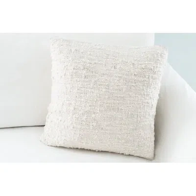 Anaya Cotton Reversible Throw Pillow In White