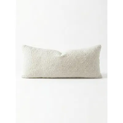 Anaya Cozy Cotton Boucle Body Pillow Cover Only In White