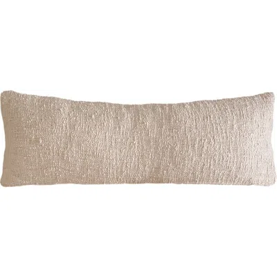 Anaya Cozy Cotton Boucle Body Pillow With Down Alternative Insert In Beige