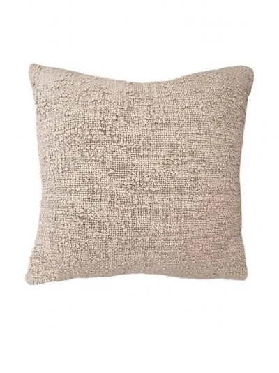 Anaya Cozy Cotton Boucle Euro Pillow With Down Alternative Insert In Beige