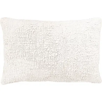 Anaya Cozy Cotton Boucle Lumbar Pillow Cover Only In White