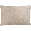 Anaya Cozy Cotton Boucle Lumbar Pillow With Down Alternative Insert In Beige