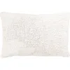 Anaya Cozy Cotton Boucle Lumbar Pillow With Down Insert In White