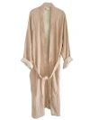 Anaya Crinkled Cotton Cuddle Robe In Yellow