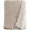 Anaya Crinkled Turkish Cotton Cuddle Throw In Brown