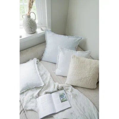 Anaya Crossdye Down So Soft Linen Pillow In Sky Blue