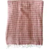 Anaya Desert Striped Turkish Cotton Crinkled Throw In Red