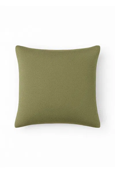 Anaya Drift Weave Pillow In Pure Green