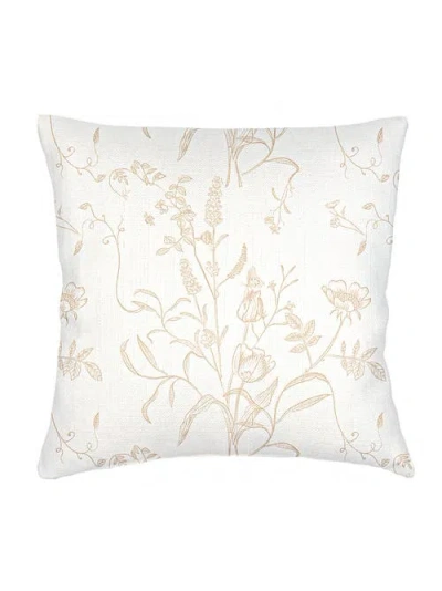 Anaya English Garden Linen Euro Pillow With Down Insert In Beige