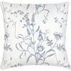 Anaya English Garden Linen Pillow With Down Alternative Insert In Blue