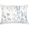 Anaya English Garden Linen Pillow With Down Insert In Blue