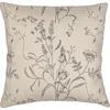 Anaya English Garden Natural Linen Euro Pillow 26x26 With Down Insert In Beige