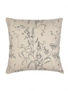 Anaya English Garden Natural Linen Pillow With Down Alternative Insert In Beige