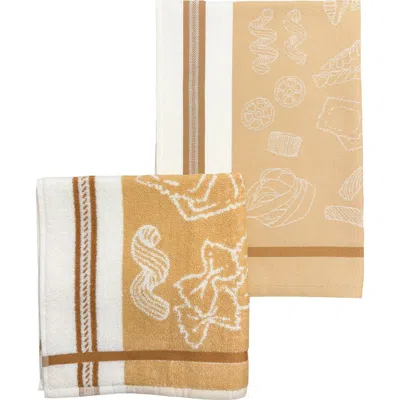 Anaya Epicurean Delights Kitchen Towels In Pasta Yellow