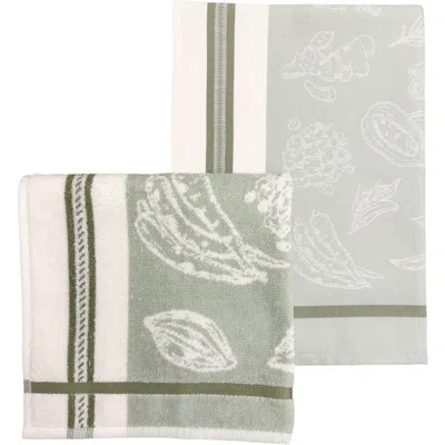 Anaya Epicurean Delights Kitchen Towels In Veggie Green