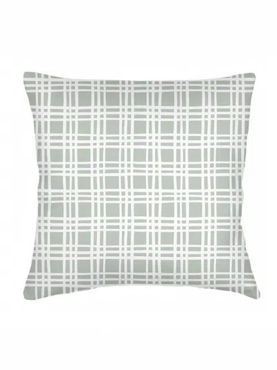 Anaya Estate Plaid Linen Euro Pillow Cover Only In Sage Green