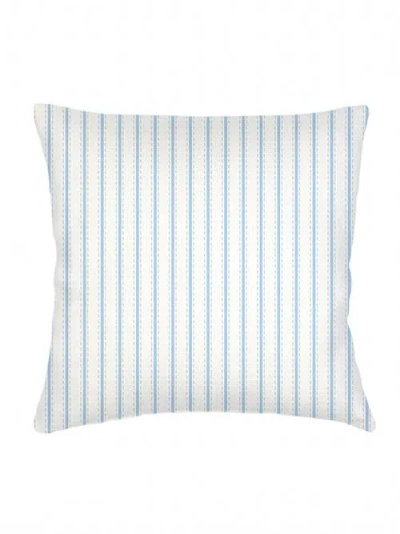 Anaya French Stripe Linen Euro Pillow Down Alternative Insert In Blue