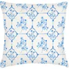 Anaya French Toile Linen Euro Pillow 26x26 With Down Alternative Insert In Blue
