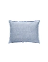 Anaya Fringe Linen Pillow With Down Insert In Chambray Blue