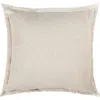Anaya Fringe So Soft Linen Pillows With Down Insert In Beige
