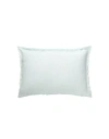 Anaya Fringe Soft Linen Pillow With Down Alternative Insert In Light Aqua