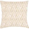 Anaya Geo Palm Velvet Pillow With Down Alternative Insert In Beige