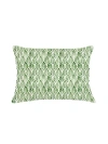Anaya Green Geo Palm Velvet Pillow With Down Alternative Insert In Green