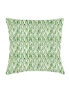 Anaya Green Geo Palm Velvet Pillow With Down Insert In Green