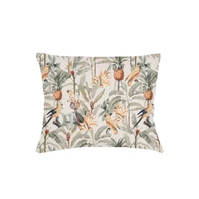 Anaya Green Pineapple Grove Linen Dutch Euro Pillow 28x36 With Down Alternative Insert