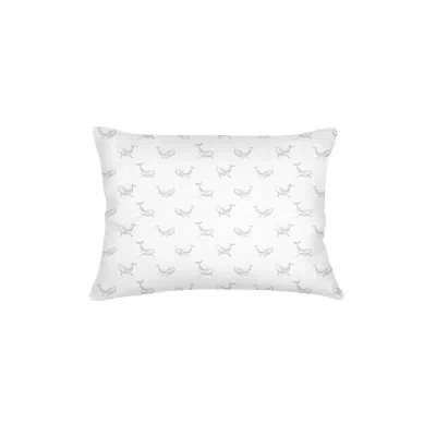 Anaya Grey Whale Watch Linen Pillow 14x20 With Down Alternative Insert In Gray