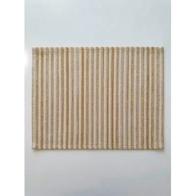 Anaya Harvest Orange Sandbar Stripe Indoor Outdoor Placemat In Brown