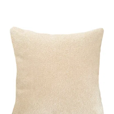 Anaya Home Beige Boucle 24x24 Indoor Outdoor Pillow In Neutral