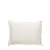 Anaya Home Beige Pinstripe So Soft Linen Pillow In White