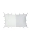 Anaya Home Grey Tassels So Soft Linen Pillow In Gray