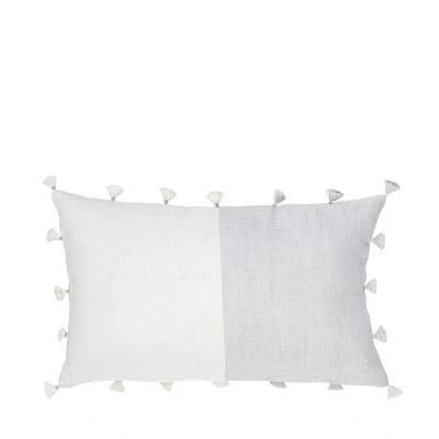 Anaya Home Grey Tassels So Soft Linen Pillow