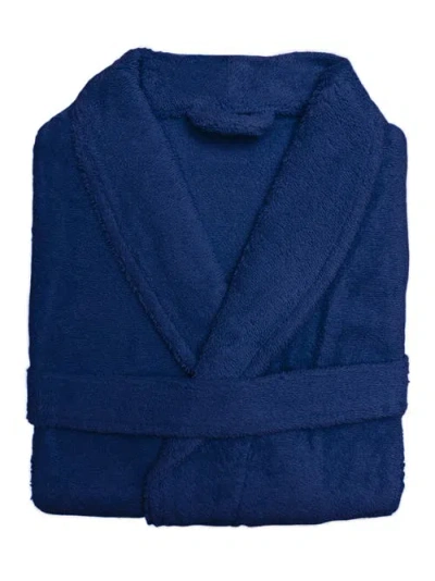 Anaya Home Spa Cotton Terry Robe In Blue