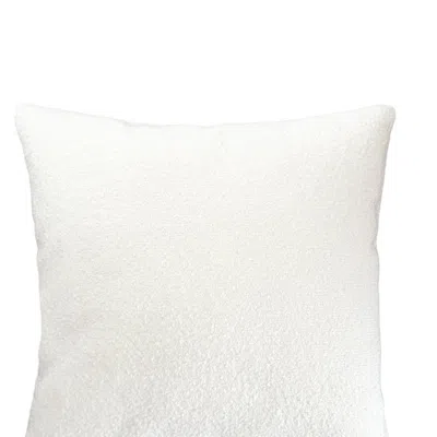 Anaya Home White Boucle 24x24 Indoor Outdoor Pillow