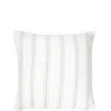 ANAYA HOME WHITE WITH GREY STRIPES LINEN PILLOW