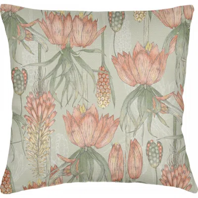 Anaya Island Orchard Linen Euro Pillow With Down Insert In Sage Green