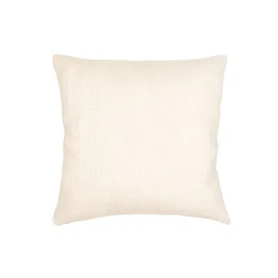 Anaya Ivory So Soft Linen Pillow 18x18 With Down Insert In Brown