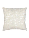 Anaya Jaipur Floral Linen Pillow With Down Insert In Beige
