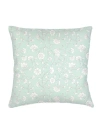 Anaya Jaipur Floral Linen Pillow With Down Insert In Mint Green