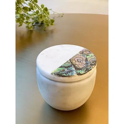 Anaya Jar Candle In White;iridescent Rainbow