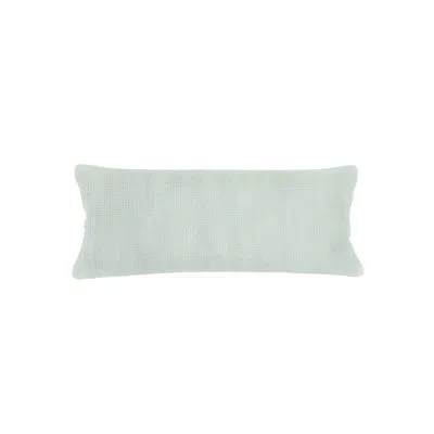 Anaya Light Aqua So Soft Linen Pillow 14x40 With Down Alternative Insert In Green