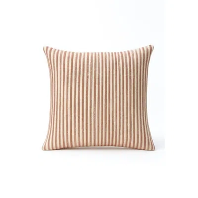 Anaya Light Copper Sandbar Stripe Indoor Outdoor Pillow Cover 24x24 In Orange