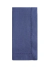 Anaya Linen Hemstitch Napkin Set In Blue