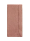 Anaya Linen Hemstitch Napkin Set In Brown