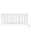 Anaya So Soft Striped Linen Pillow In White And Grey