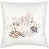 Anaya Linen Pillow With Down Alternative Insert In Oyster & Pearls White